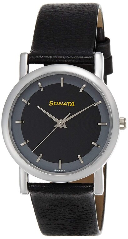 Sonata Analog Black Dial Men's Watch - 7987SL02